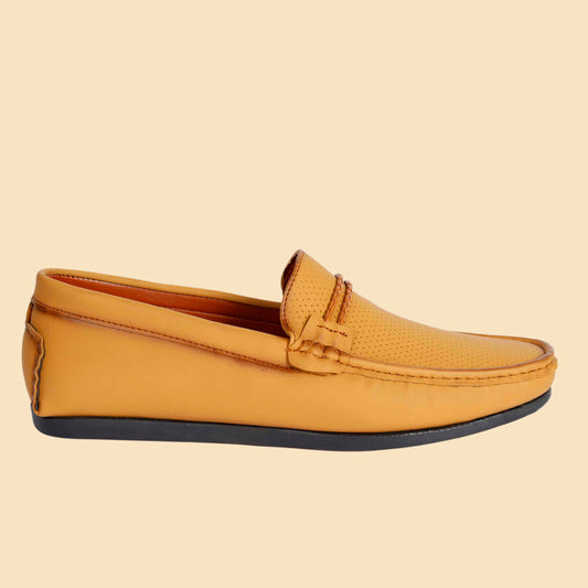 Kavsun Men Punch Loafer Tan