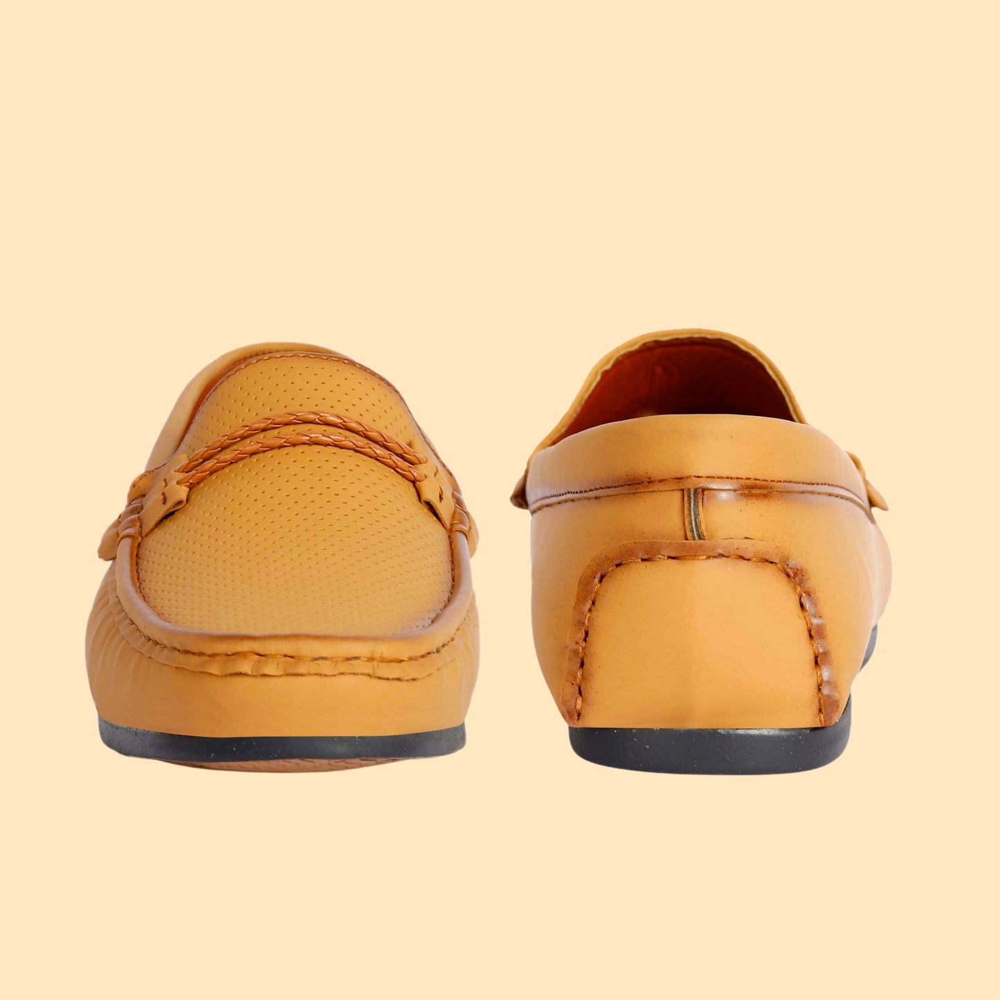 Kavsun Men Punch Loafer Tan
