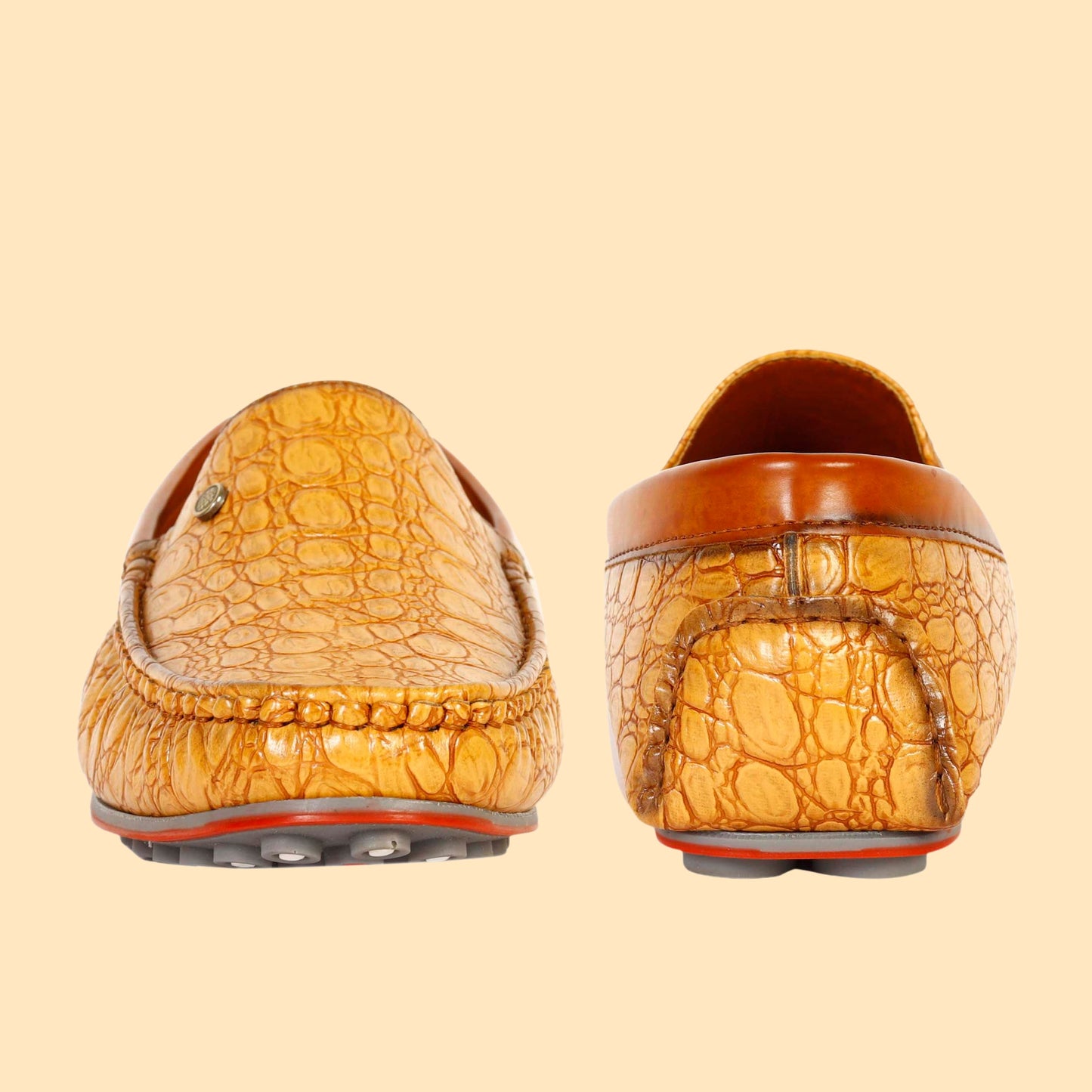 Kavsun Men Croco Loafer Tan