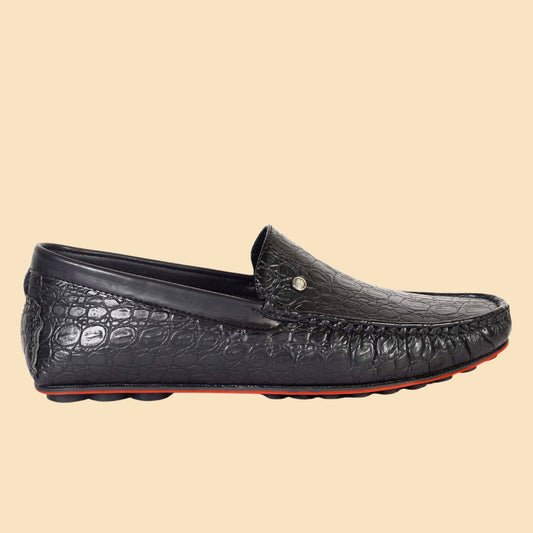 Kavsun Men Croco Loafer Black