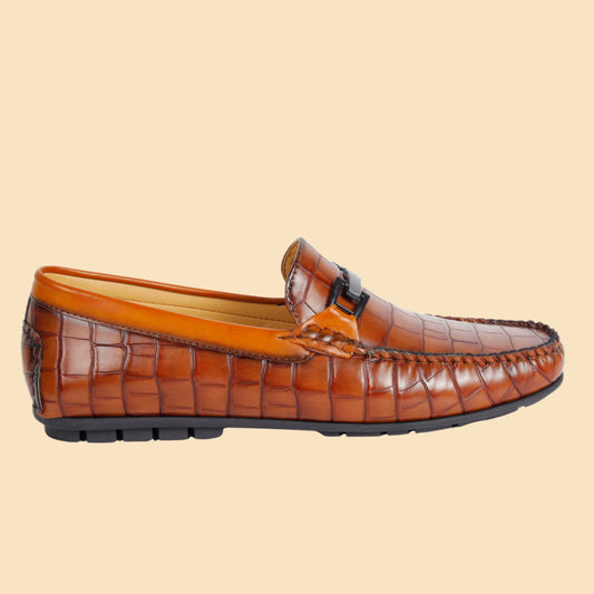 Kavsun Men Square Loafer Tan
