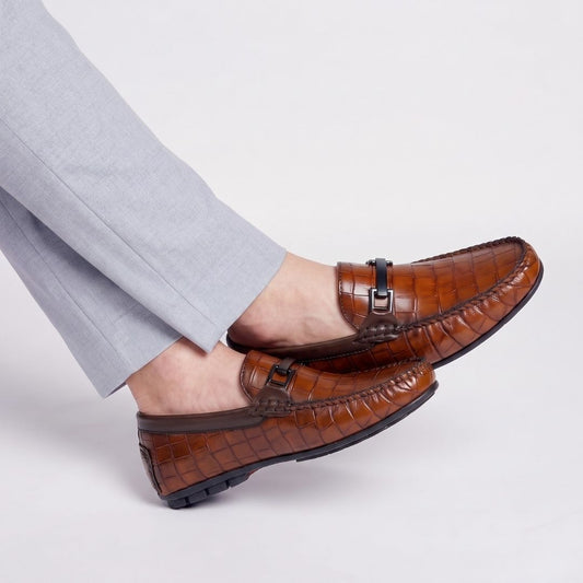 Kavsun Men Square Loafer Brown