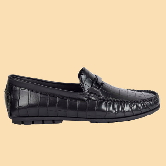 Kavsun Men Square Loafer Black