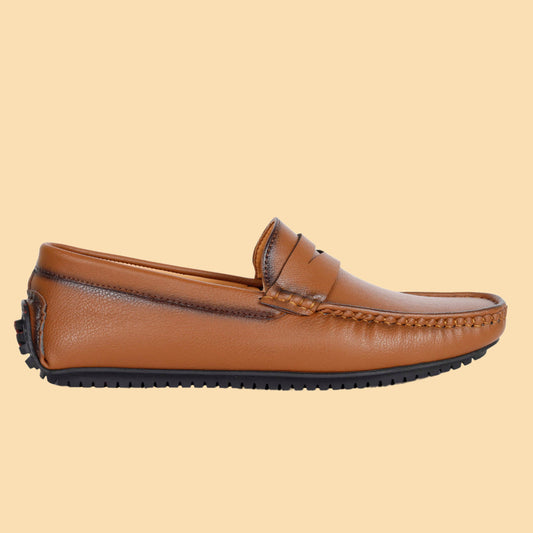 Kavsun Men Matte Finish Loafer Tan