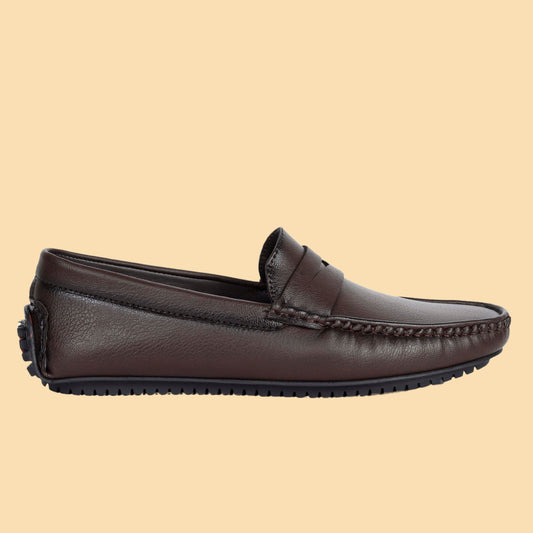Kavsun Men Matte Finish Loafer Brown