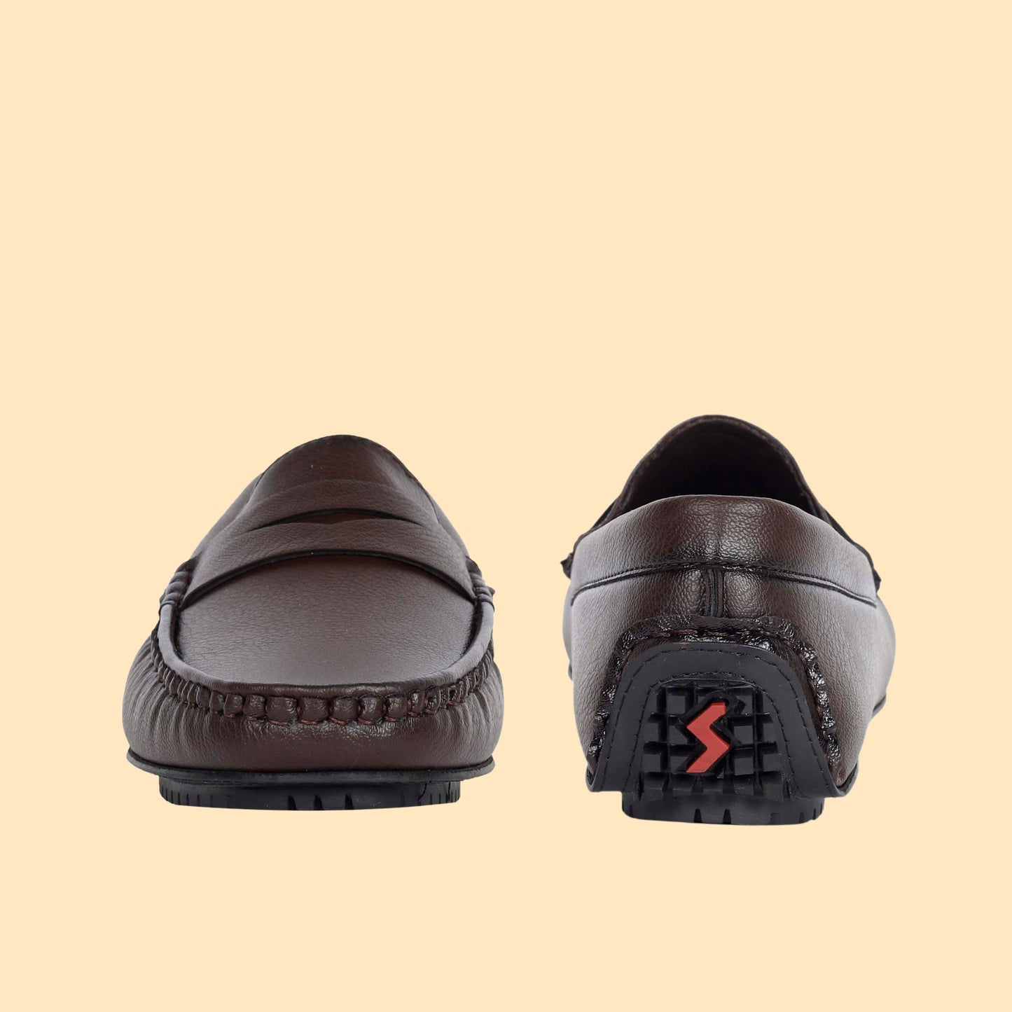 Kavsun Men Matte Finish Loafer Brown