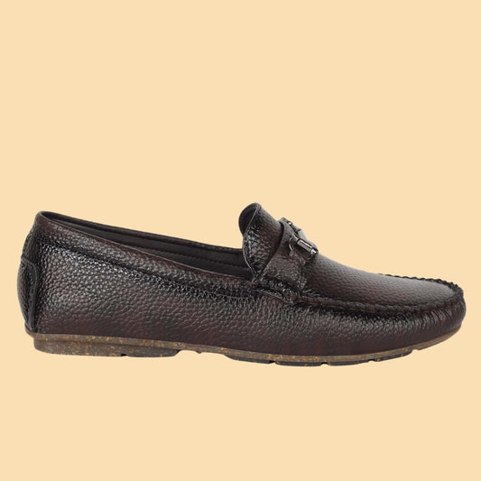 Kavsun Men Texture Loafer Brown