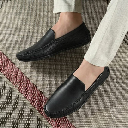 Kavsun Men Driving Loafer Black