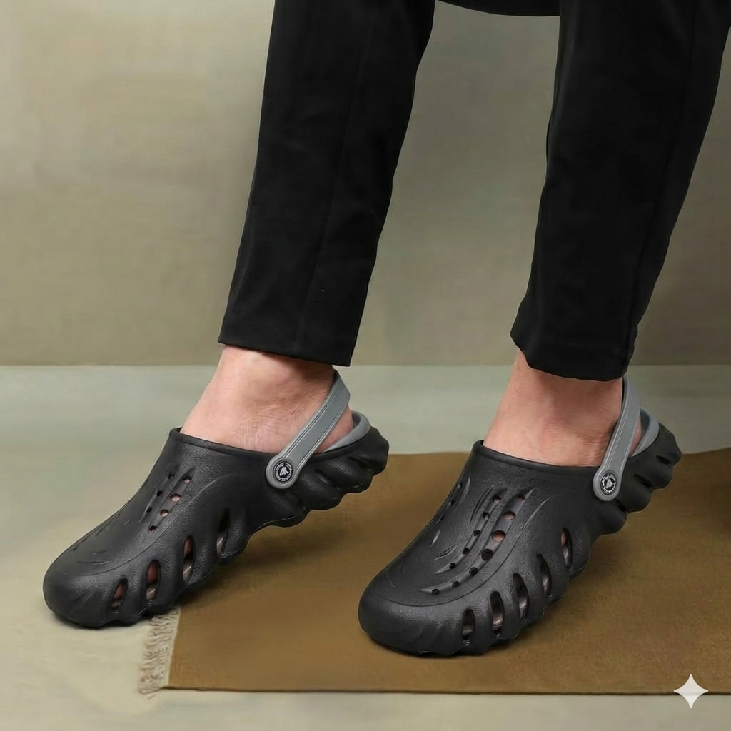Kavsun Unisex Trendy Clogs Sandal Black KV3037