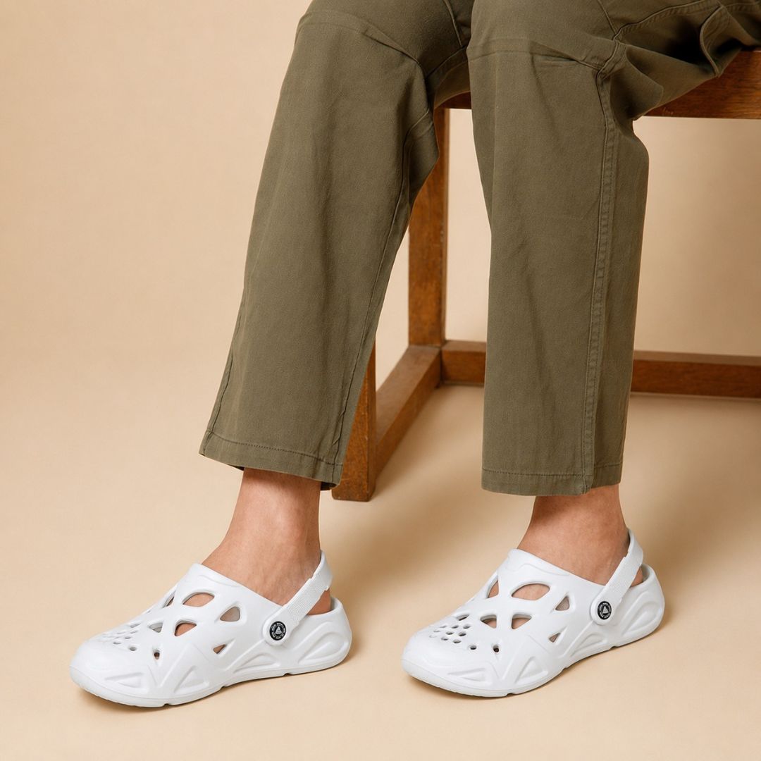 Kavsun Men Clogs Sandal White KV3044