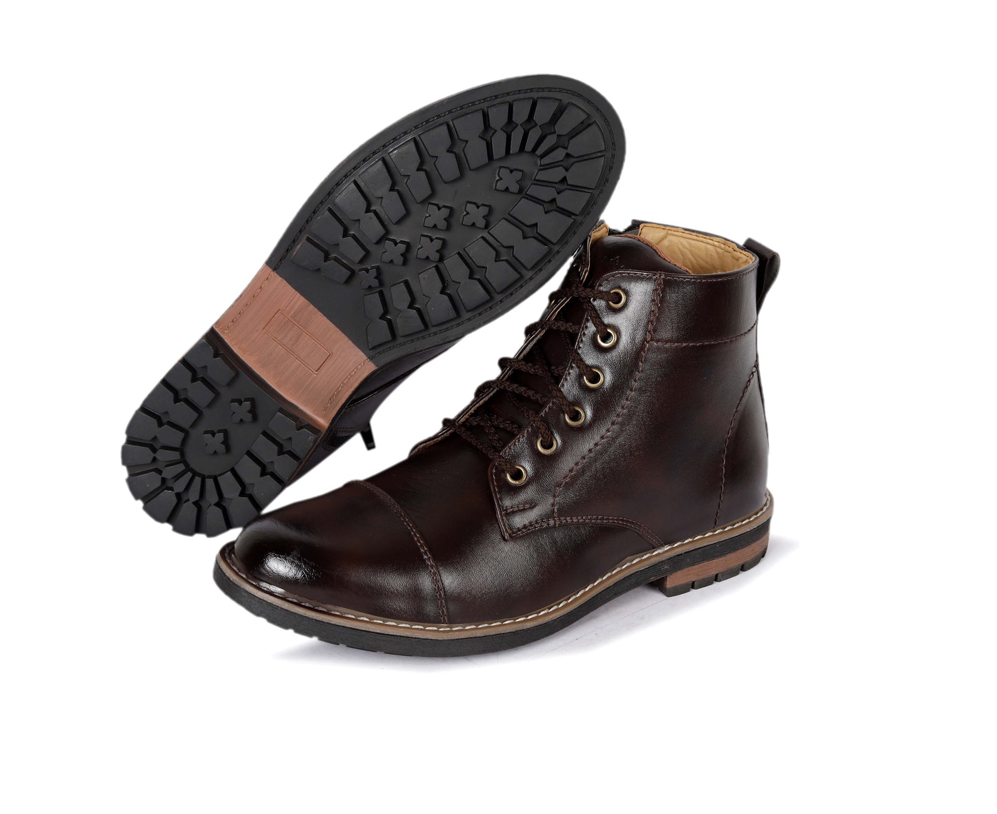 Kavsun Men Tough Ankle Boots Brown KV4006