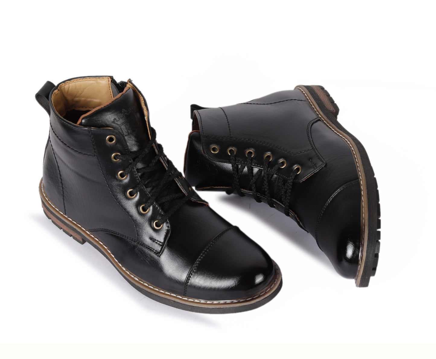 Kavsun Men Tough Ankle Boots Black KV4007