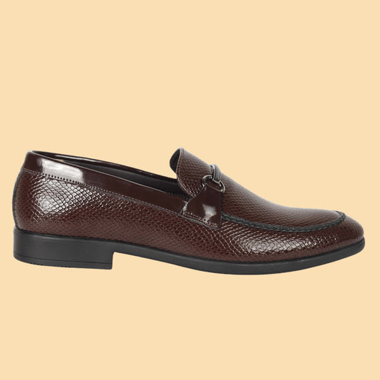 Kavsun Men Patent Loafer Brown