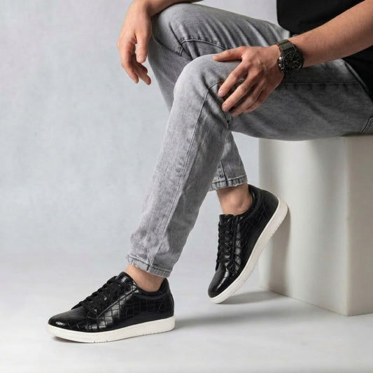 Kavsun Men Croc sneaker Black