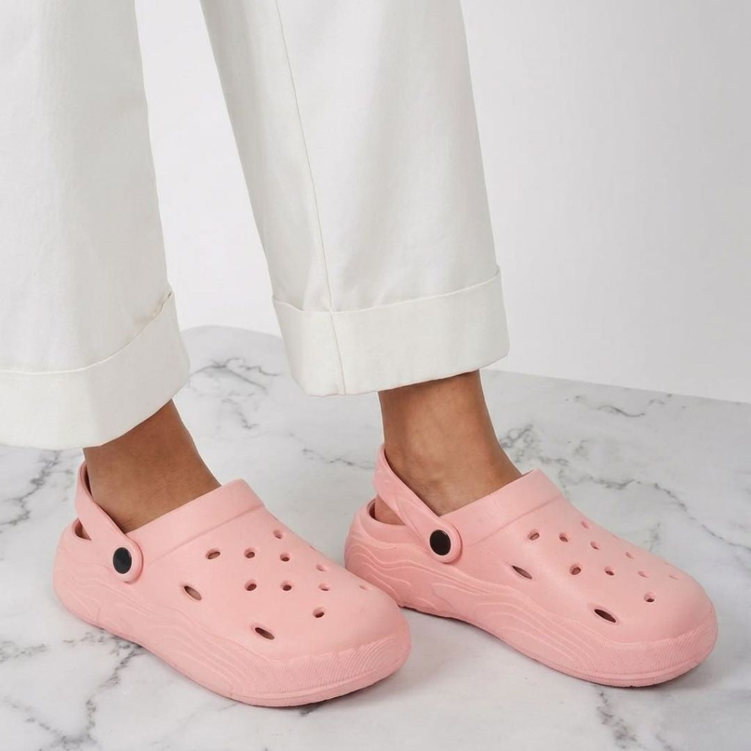 Kavsun Women Lightweight EVA Clog Sandal Pink
