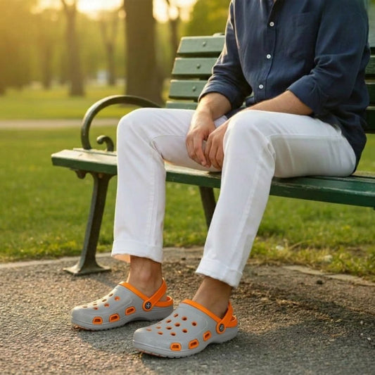 Kavsun Men Clogs Sandal Orange KV3030