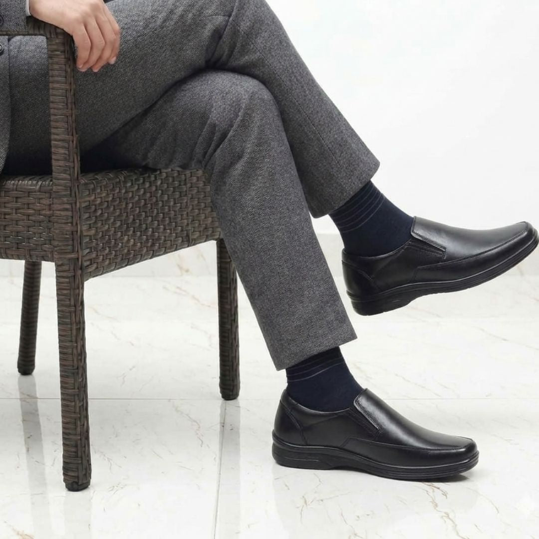 Kavsun Men Formal Leather Shoes with Durable PU Sole Office KV1428