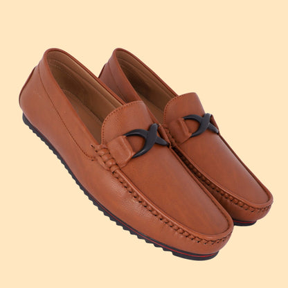 Kavsun Men Buckle Loafer Tan