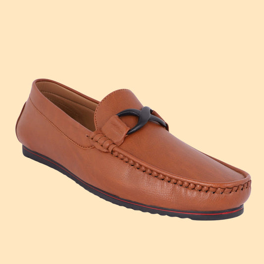 Kavsun Men Buckle Loafer Tan