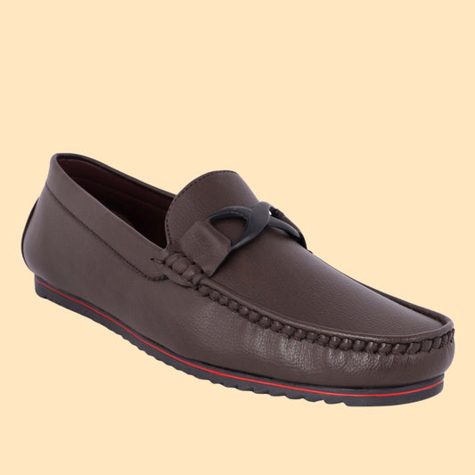 Kavsun Men Buckle Loafer Brown