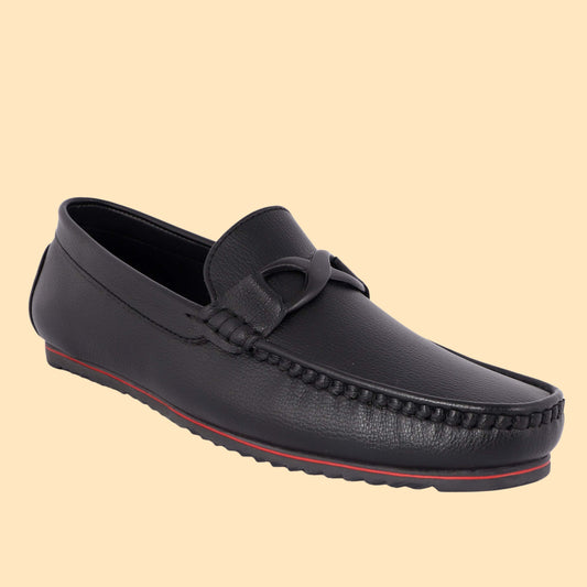 Kavsun Men Buckle Loafer Black