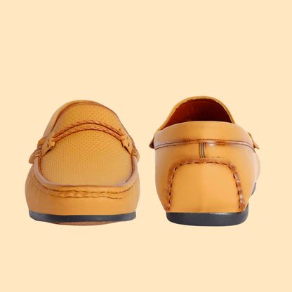 Kavsun Men Punch Loafer Tan