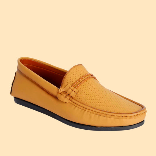 Kavsun Men Punch Loafer Tan