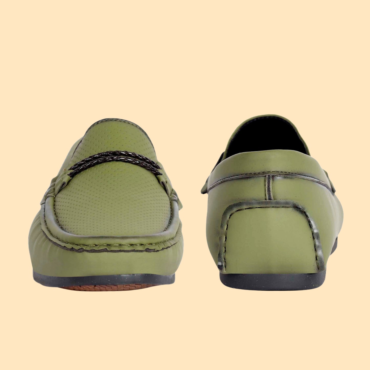 Kavsun Men Punch Loafer Olive