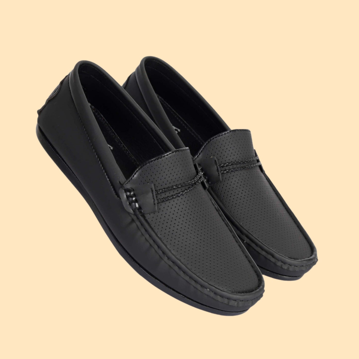 Kavsun Men Punch Loafer Black