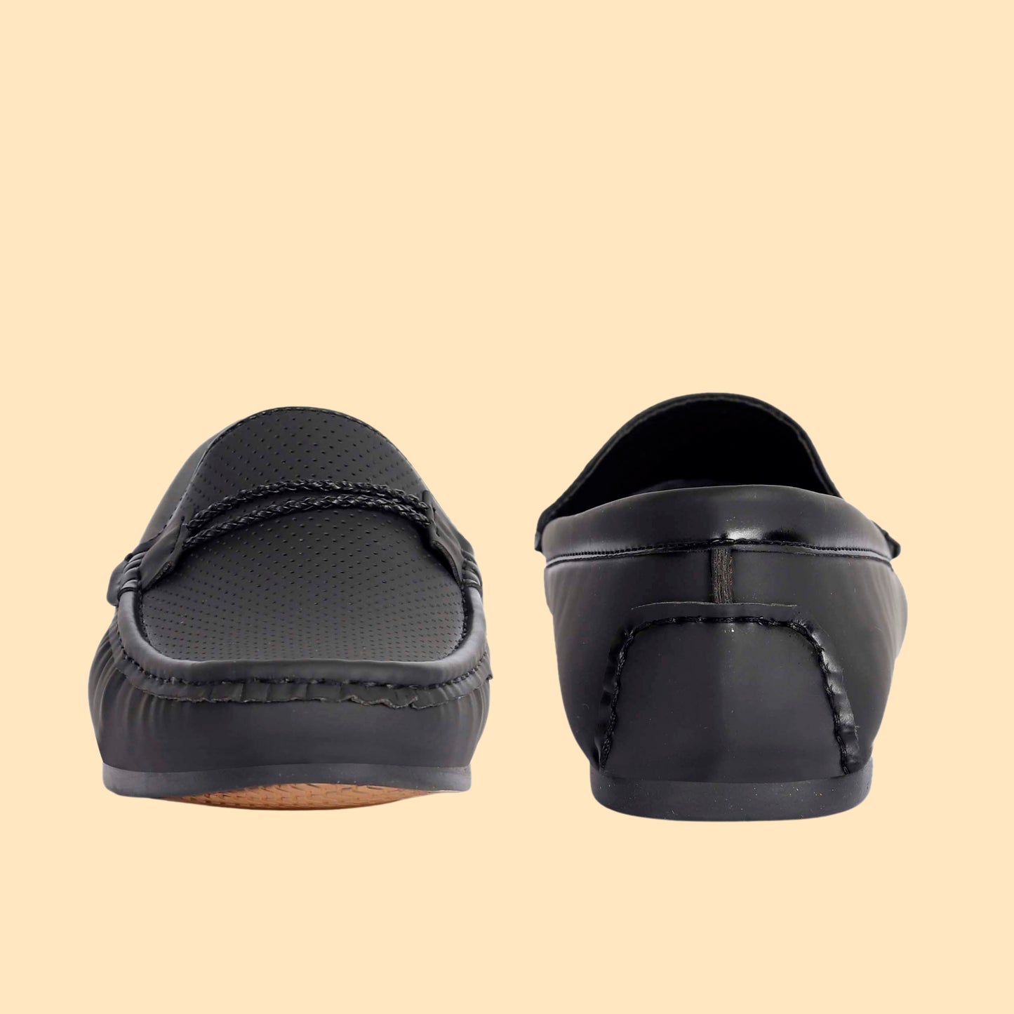 Kavsun Men Punch Loafer Black