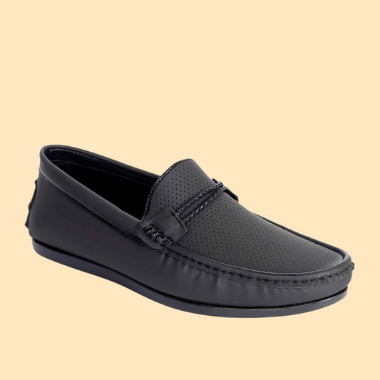 Kavsun Men Punch Loafer Black