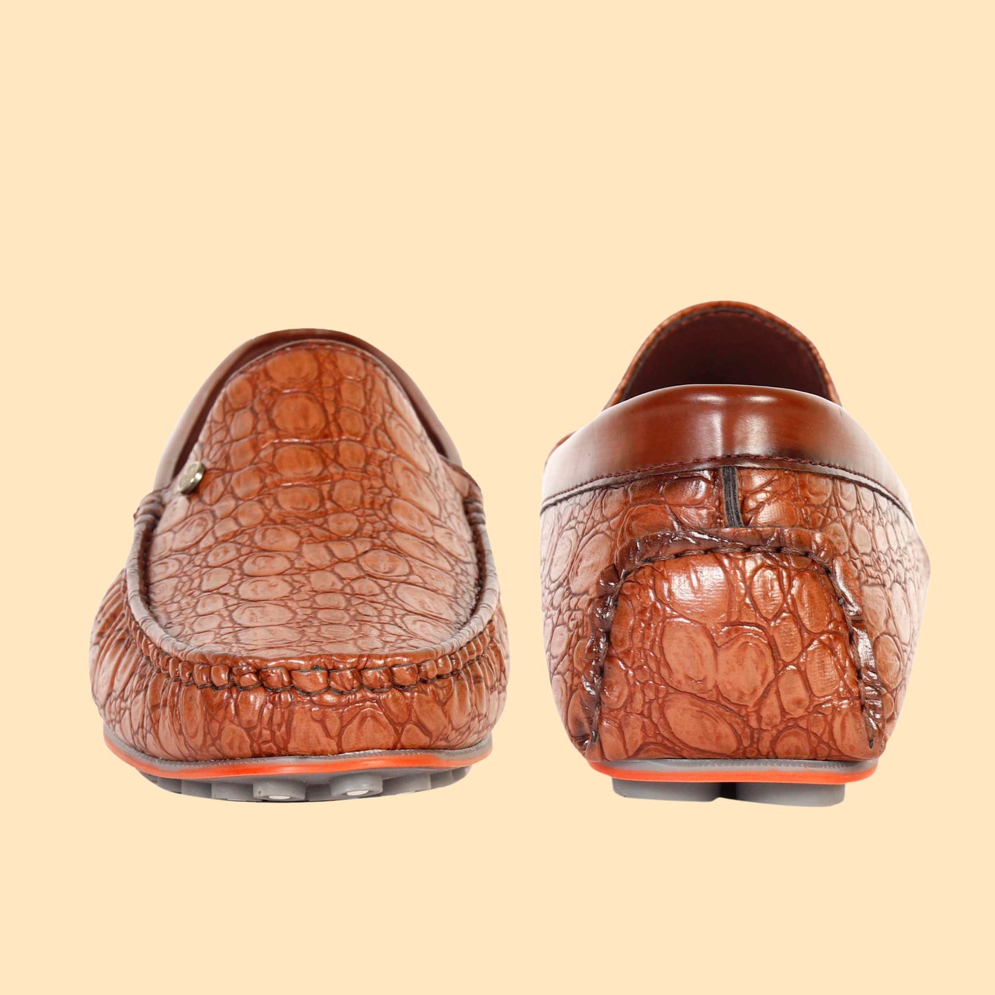 Kavsun Men Croco Loafer Brown