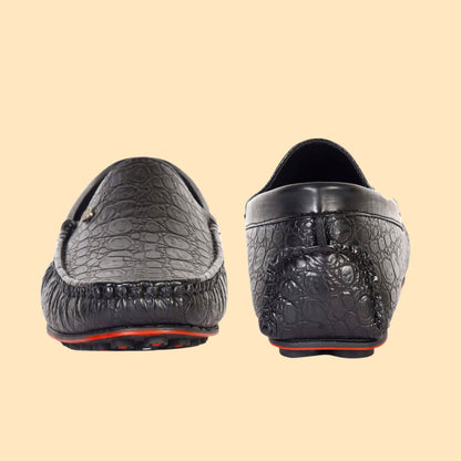 Kavsun Men Croco Loafer Black