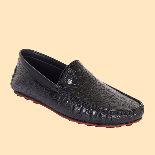 Kavsun Men Croco Loafer Black
