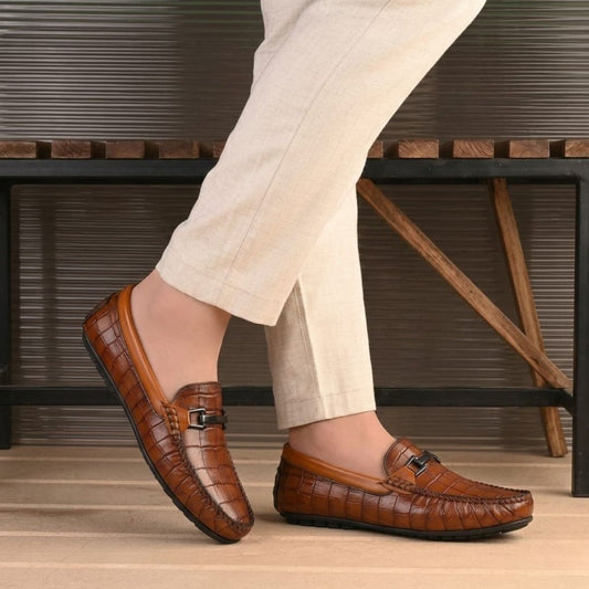Kavsun Men Square Loafer Tan