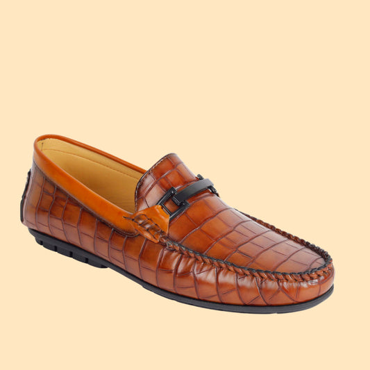 Kavsun Men Square Loafer Tan