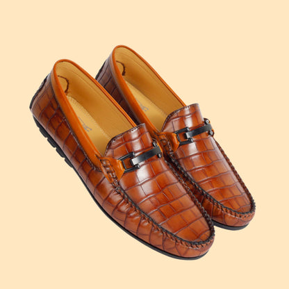 Kavsun Men Square Loafer Tan