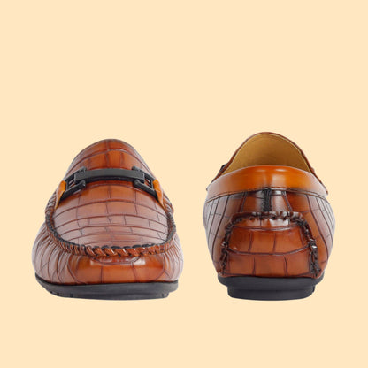 Kavsun Men Square Loafer Tan