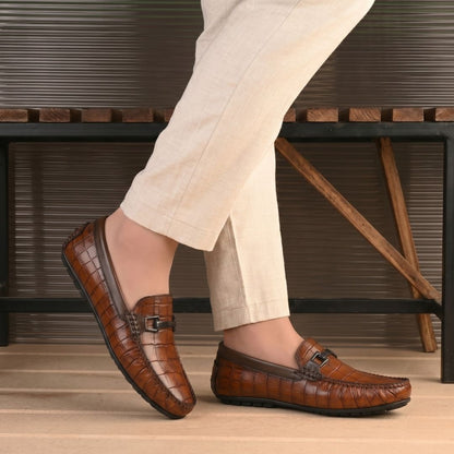 Kavsun Men Square Loafer Brown