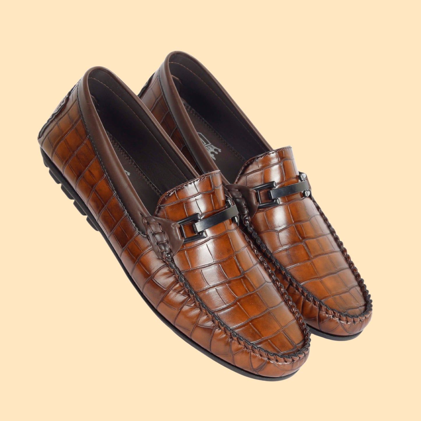 Kavsun Men Square Loafer Brown