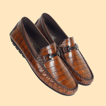 Kavsun Men Square Loafer Brown