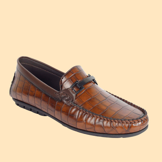 Kavsun Men Square Loafer Brown