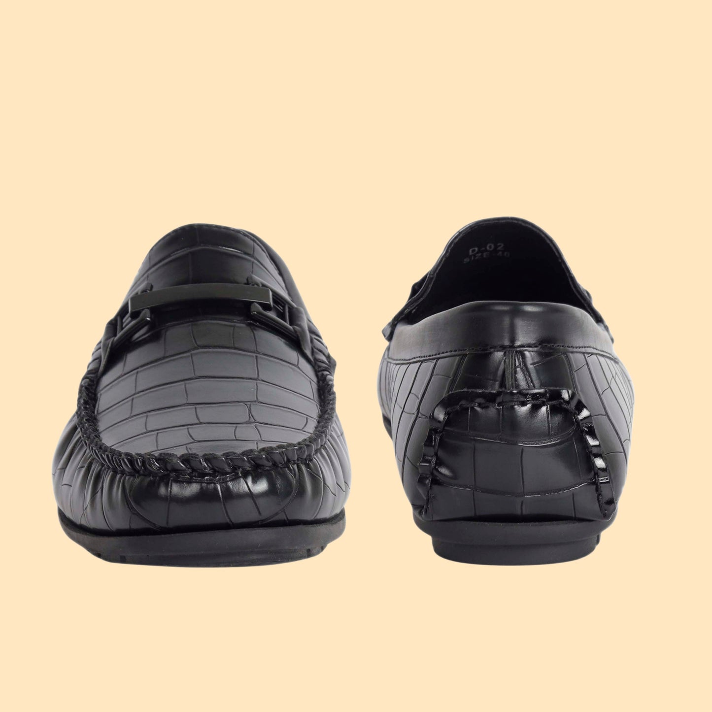 Kavsun Men Square Loafer Black
