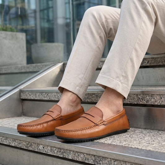 Kavsun Men Matte Finish Loafer Tan