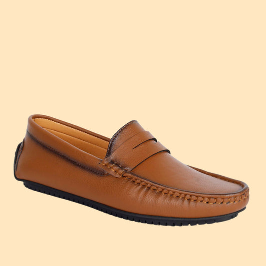 Kavsun Men Matte Finish Loafer Tan