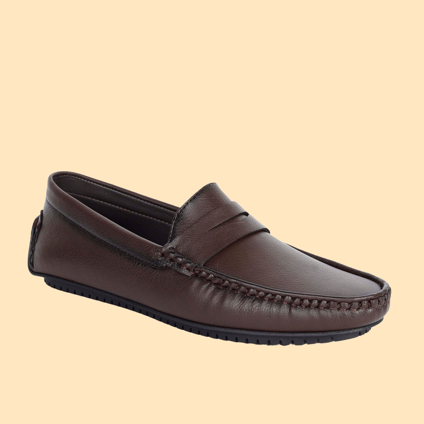 Kavsun Men Matte Finish Loafer Brown