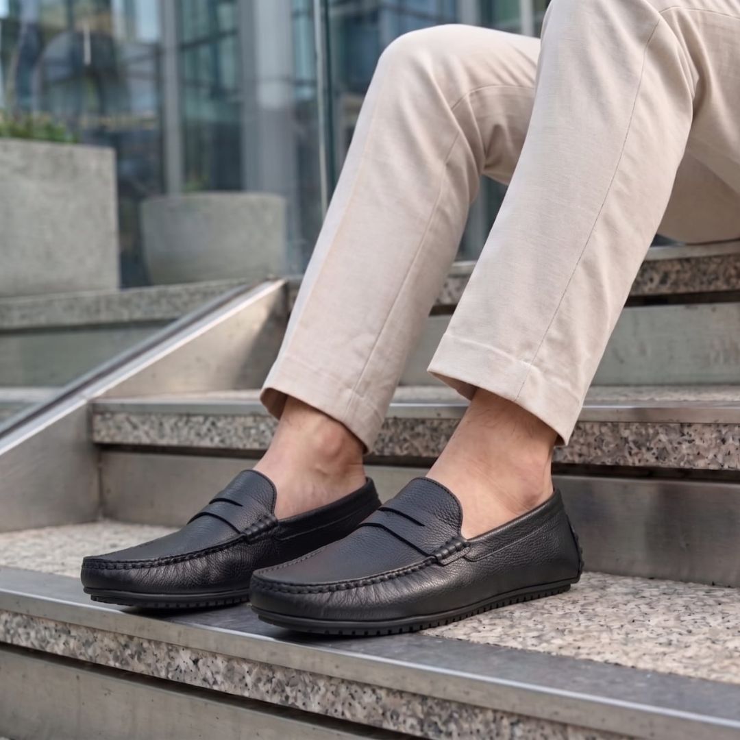 Kavsun Men Matte Finish Loafer Black