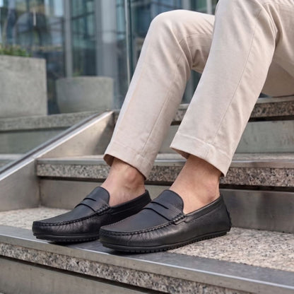 Kavsun Men Matte Finish Loafer Black