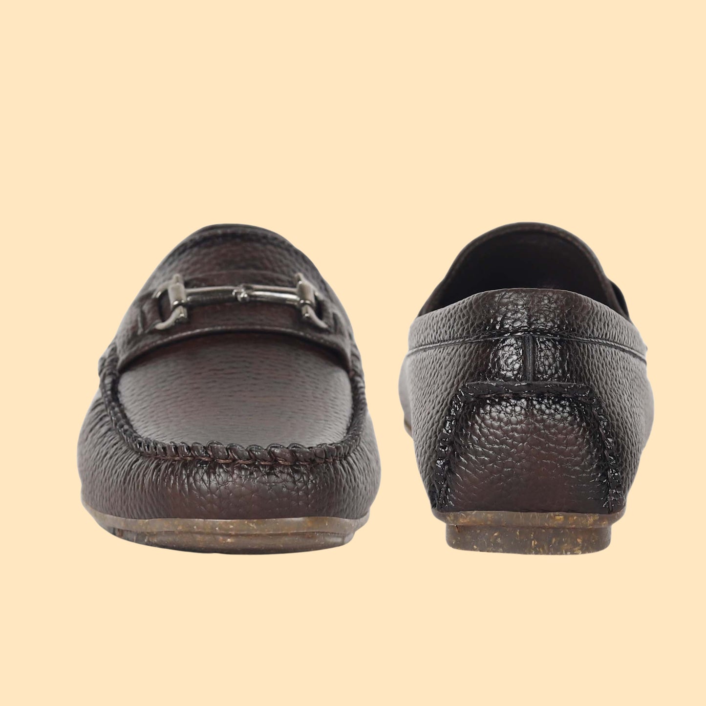 Kavsun Men Texture Loafer Brown