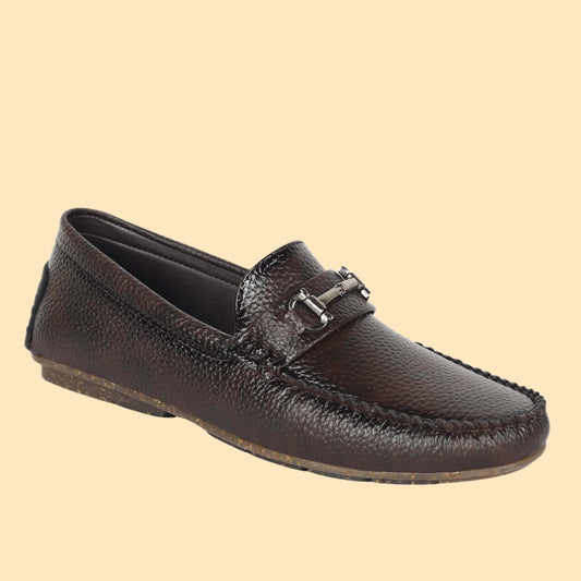 Kavsun Men Texture Loafer Brown